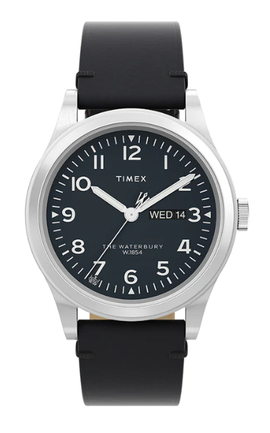 Timex Waterbury Traditional Day-Date 39mm Leather Band  TW2W14700