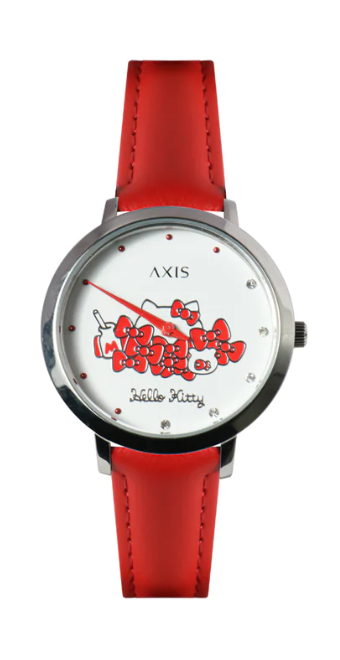 Axis Hello Kitty 3指针 37.5毫米真皮表带手表 AH2358-1001