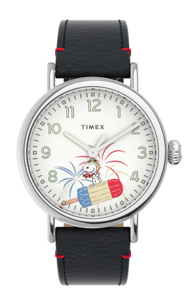 Timex标准X花生漫画3指针40毫米皮带手表 TW2V60500