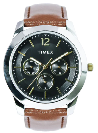 Timex Alexander 多功能腕表 40毫米真皮表带 TW00NTD71E。